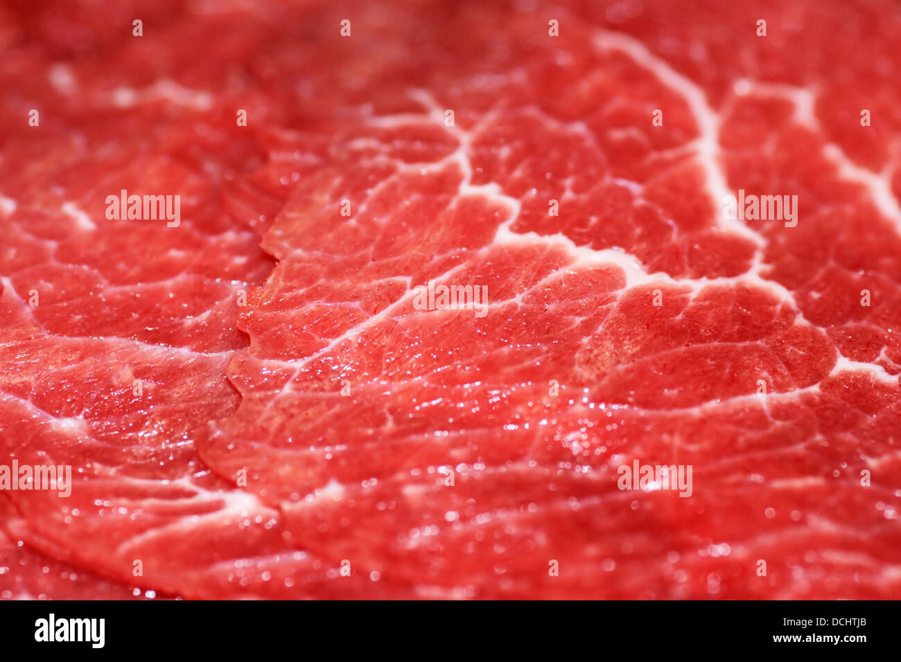 Rotes Fleisch-Nahaufnahme Stockfoto