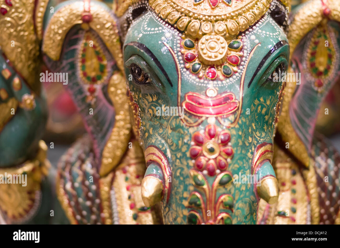 Jade-Ganesha Statue Souvenir - Agra, Indien Stockfoto
