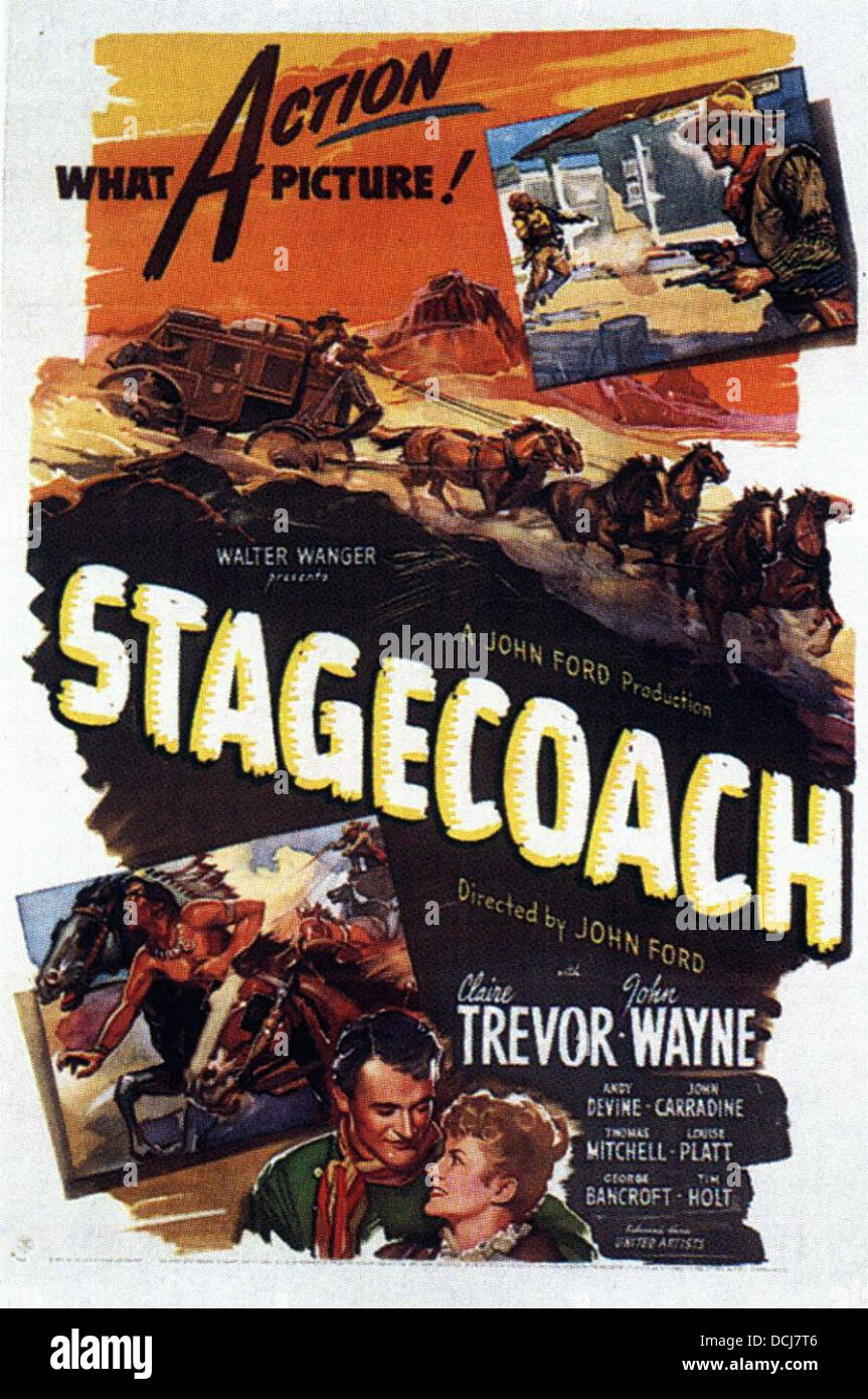 STAGECOACH - Filmplakat - Regie: John Ford - United Artists 1939 Stockfoto