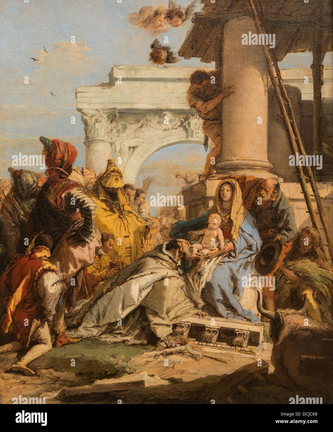 18. Jahrhundert - Anbetung der Könige, 1753 - Giovanni Battista Tiepolo Philippe Sauvan-Magnet / aktive Museum Stockfoto