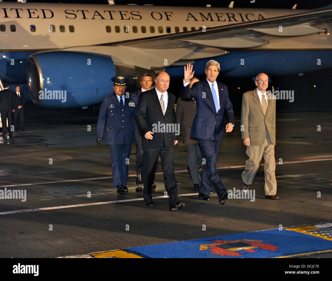 Secretary Kerry kommt in Bogota, Kolumbien Stockfoto