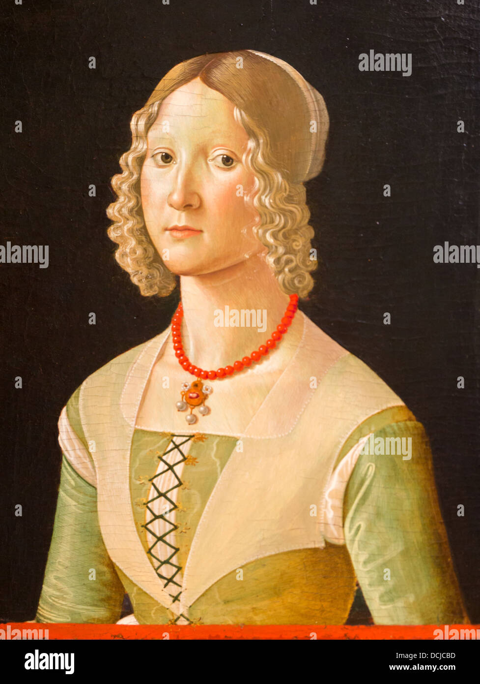 15. Jahrhundert - Selvaggia Sassetti, 1487 - Davide Ghirlandaio (David Bigordi) Philippe Sauvan-Magnet / aktive Museum Stockfoto