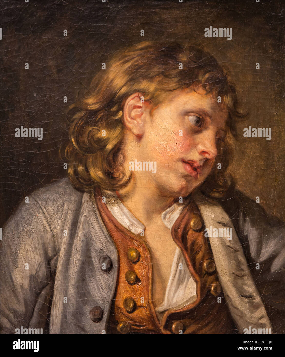 18. Jahrhundert - Kopf eines jungen Jungen, 1763 - Jean Baptiste Greuze Philippe Sauvan-Magnet / aktive Museum Stockfoto