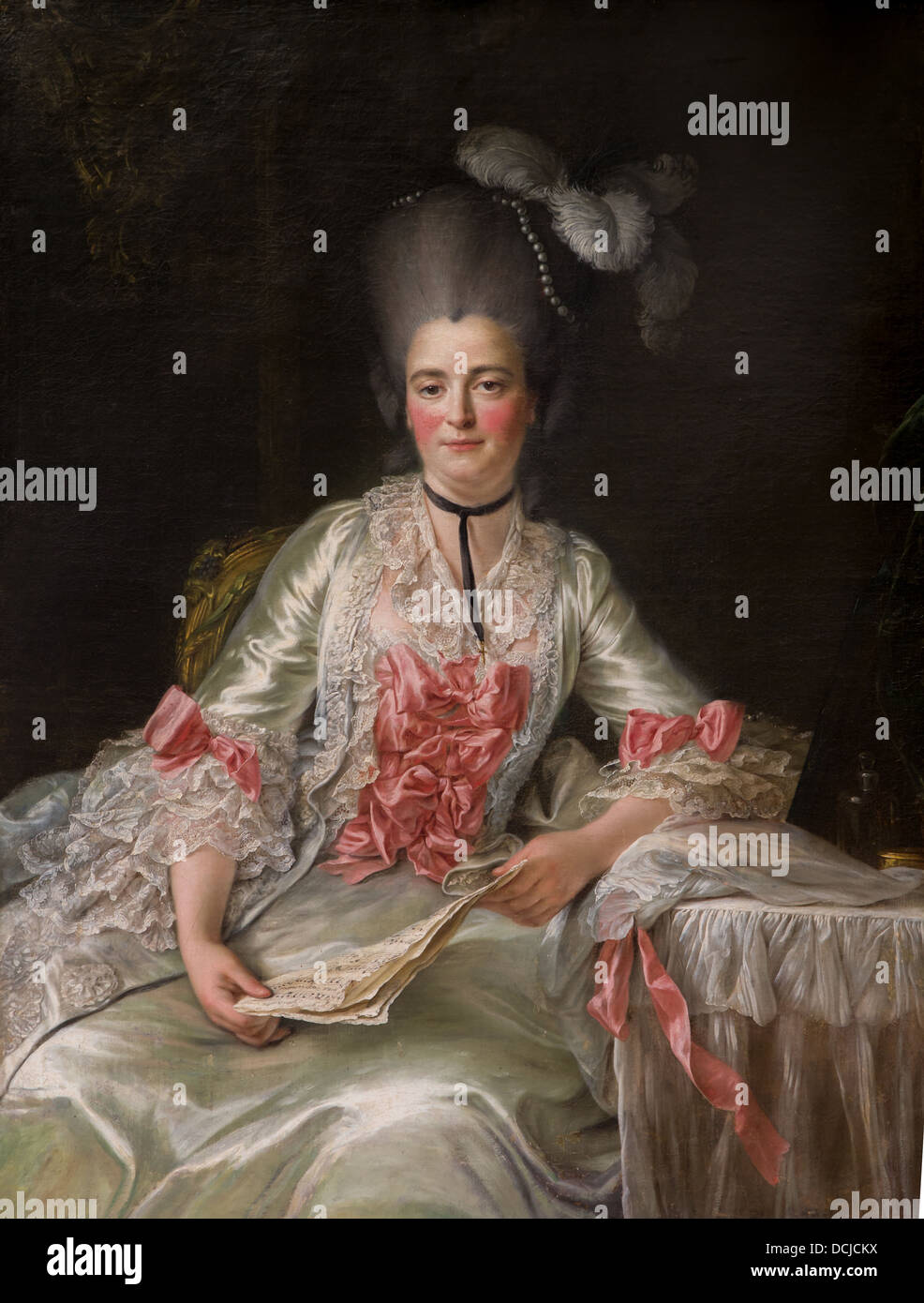 18. Jahrhundert - Marie Rinteau, genannt Mademoiselle de Verrières, 1761 - François Hubert Drouais Philippe Sauvan-Magnet / aktiv Stockfoto