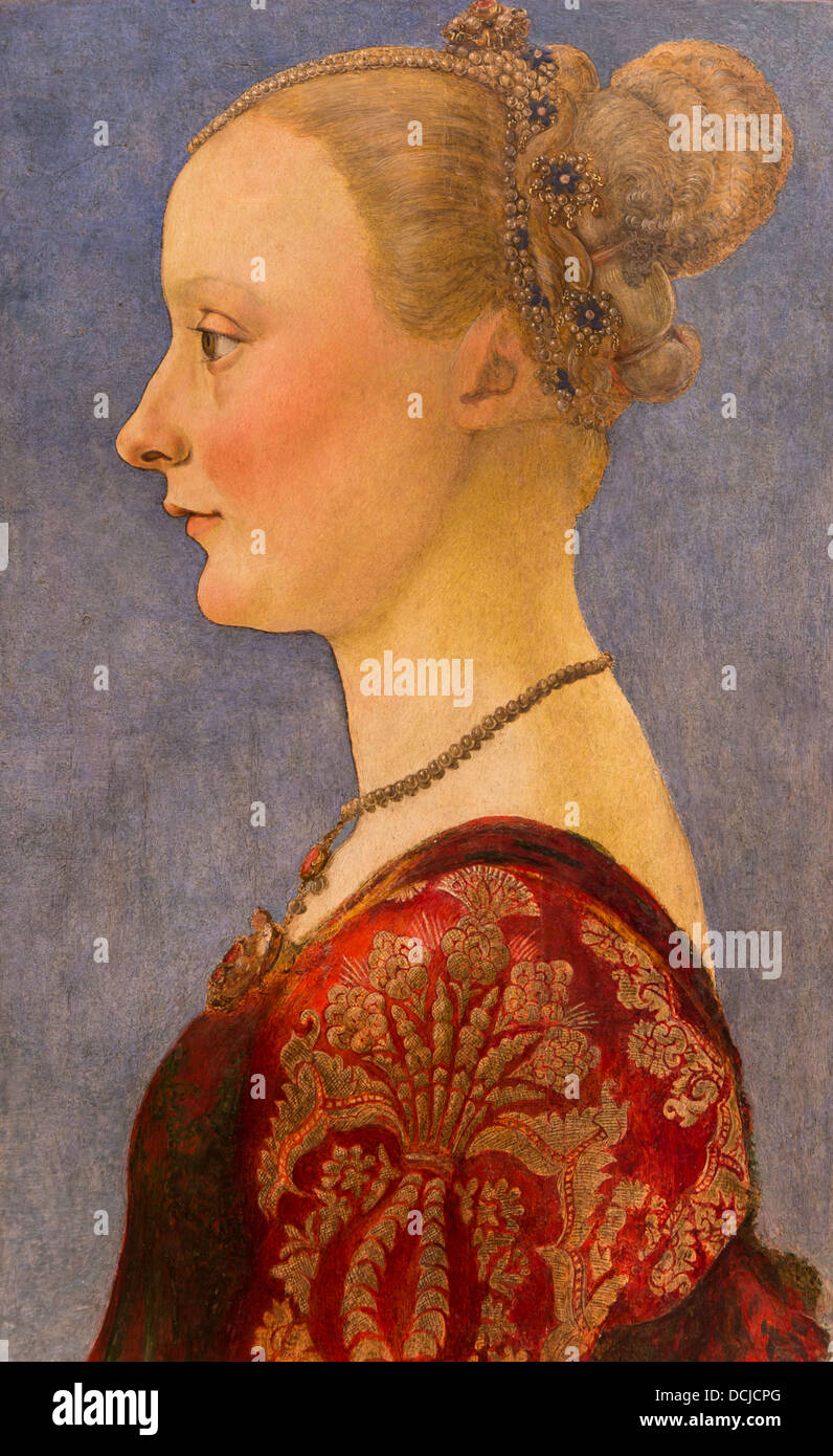 15. Jahrhundert - Porträt einer Frau, 1470 Antonio Pollaiuolo Philippe Sauvan-Magnet / aktive Museum Stockfoto