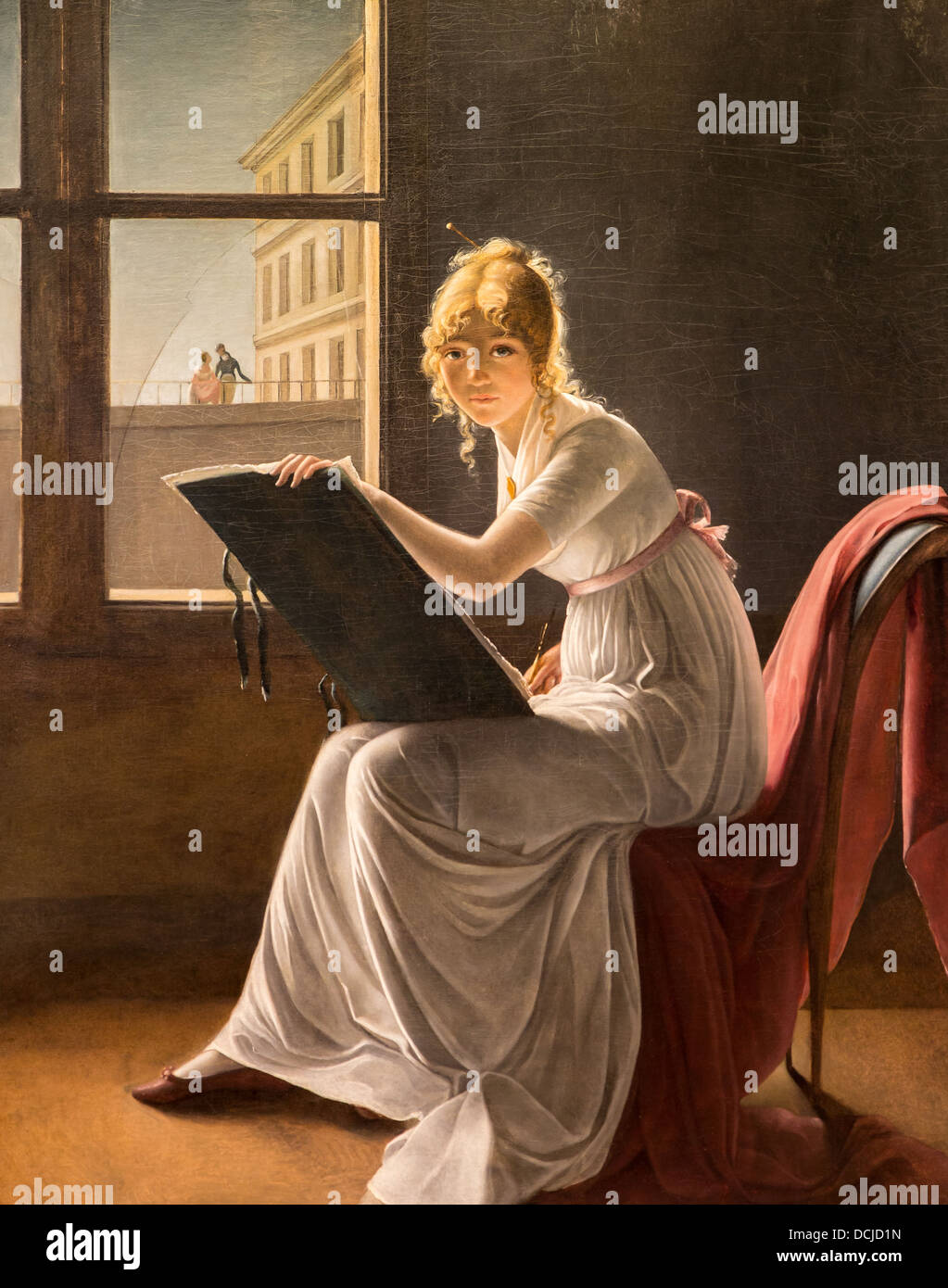 19. Jahrhundert - junge Frau Zeichnung, 1801 - Marie Denise Villers Philippe Sauvan-Magnet / aktive Museum Stockfoto