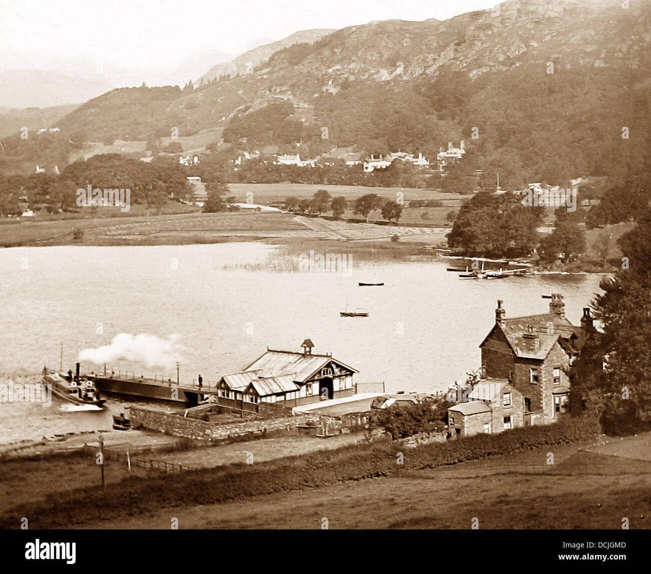 Lake Windermere frühen 1900er Jahren Stockfoto