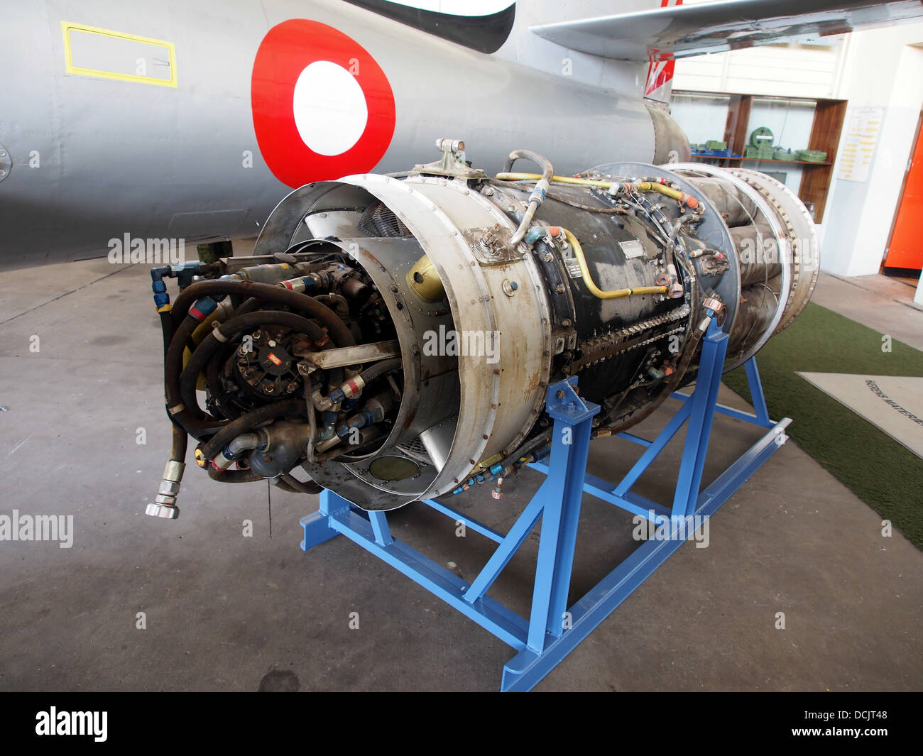 General Electric-Allison J35 Turbojet im Garnisonsmuseum Aalborg Forsvars-og Stockfoto