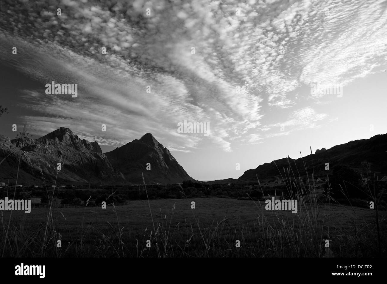 Berge auf den Lofoten, arktische Norwegen Stockfoto