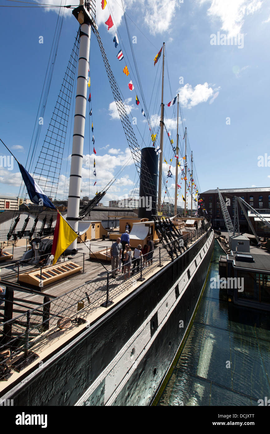 Isambard Kingdom Brunel Dampf Schiff SS Great Britain. Bristol, England, Vereinigtes Königreich. Stockfoto