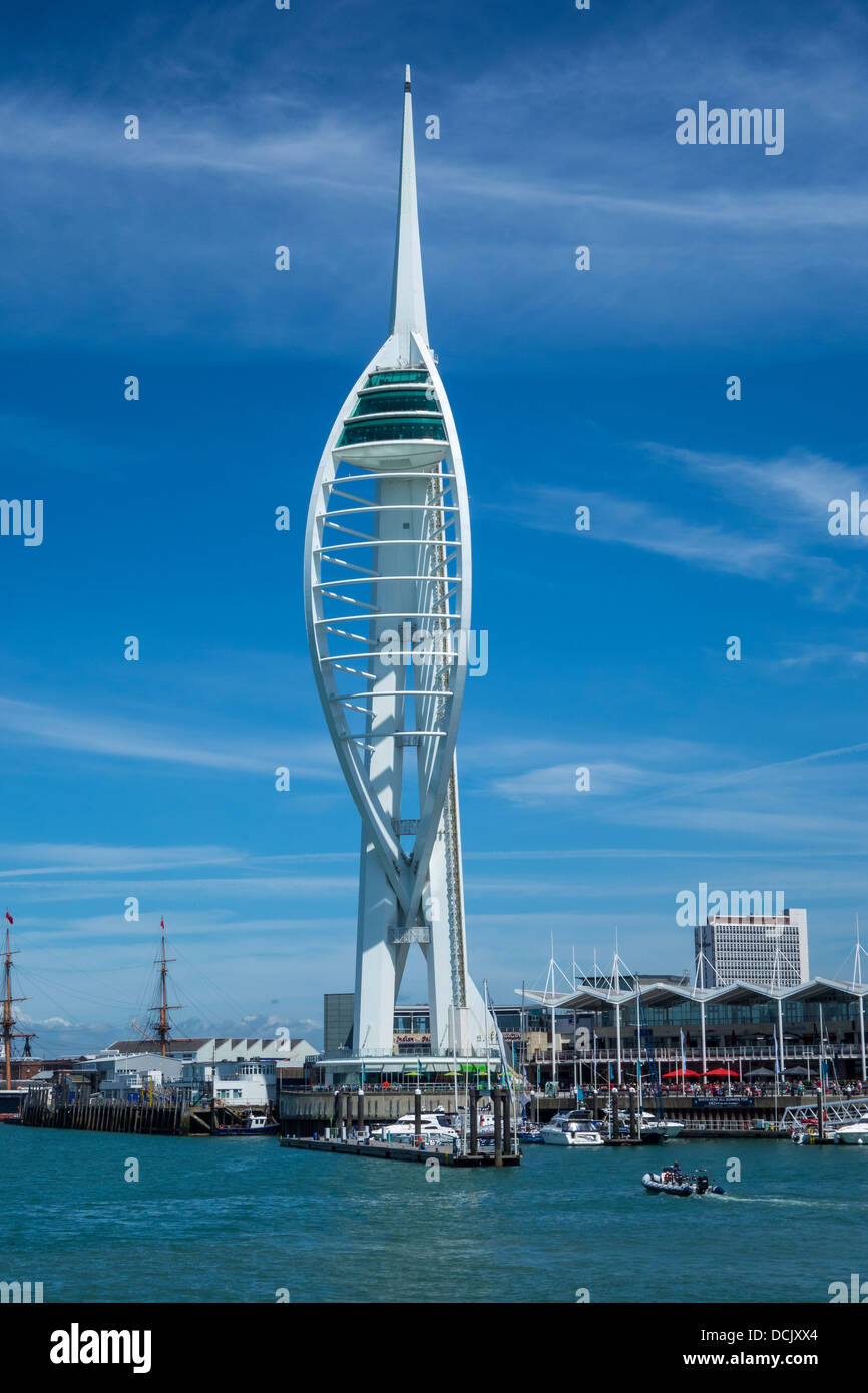 Der Spinnaker Tower Portsmouth Harbour Hampshire Stockfoto