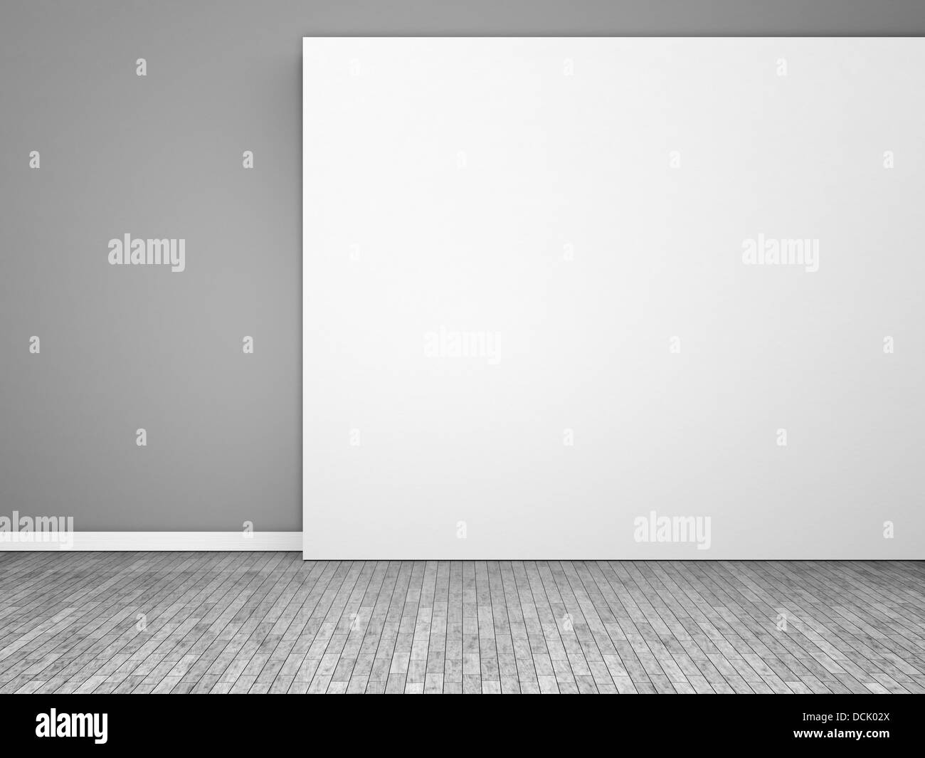 schwarzen und weißen leeren Raum Stockfoto