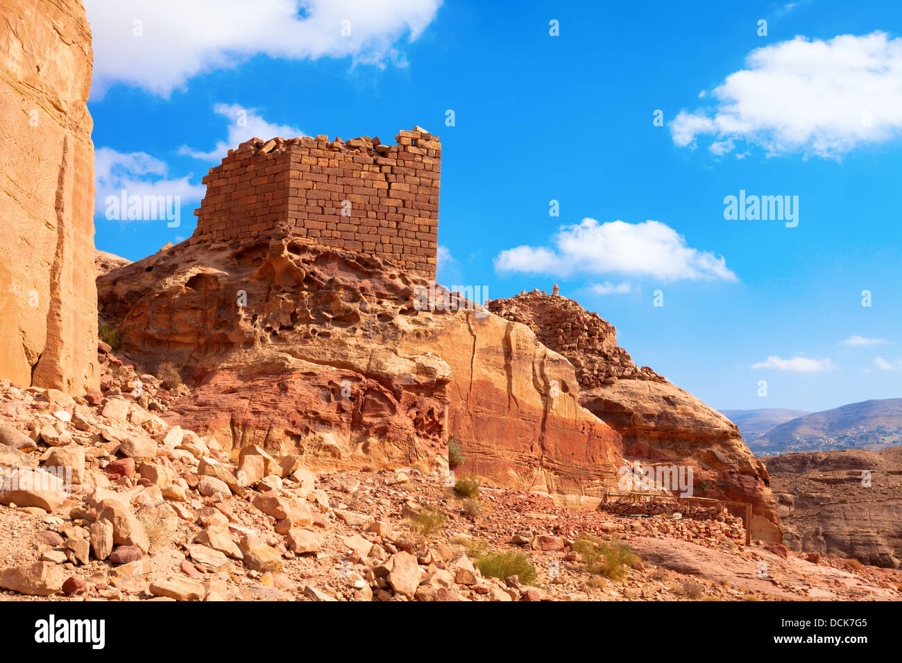 Höhen-Hochebene in Petra, Jordanien Stockfoto