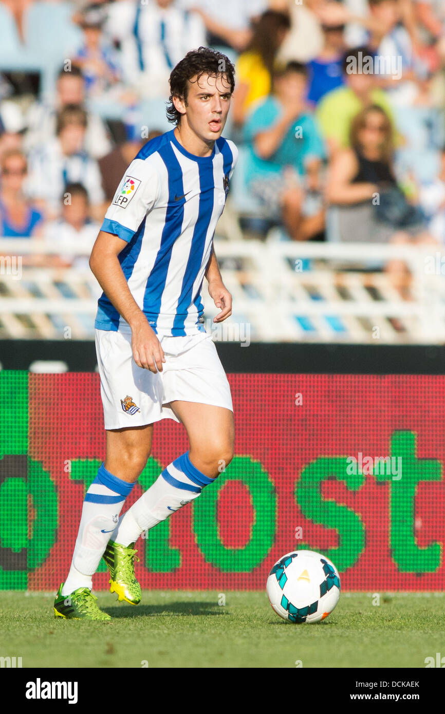 Ruben Pardo Gutierrez (Real Sociedad), 17. August 2013 - Fußball / Fußball: Spanisch "Liga Espanola" entsprechen Betweena echte Societad 2-0 Getafe C.F. beim Anoeta Stadium in San Sebastian, Spanien, (Foto: Enrico Calderoni/AFLO SPORT) Stockfoto