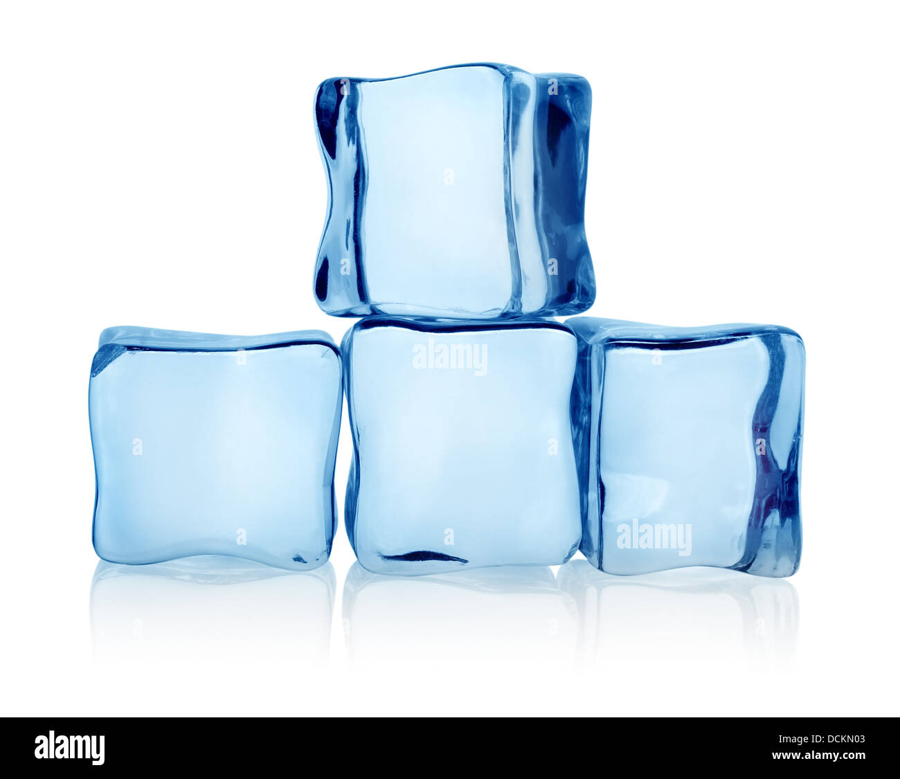 Große Gruppe Eiswürfel Stockfoto