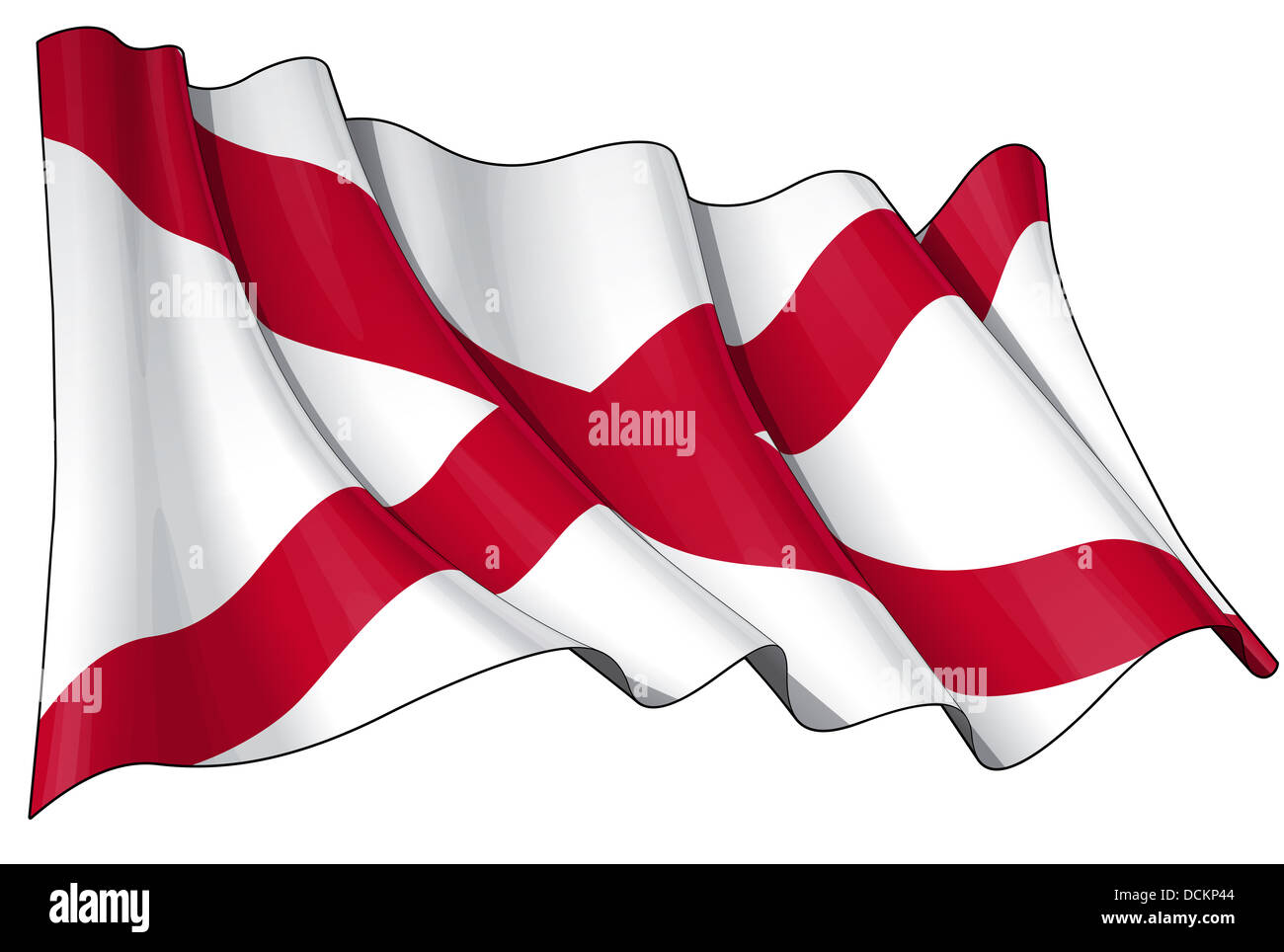 St Patricks Saltire (N.Irish-Flag) Stockfoto