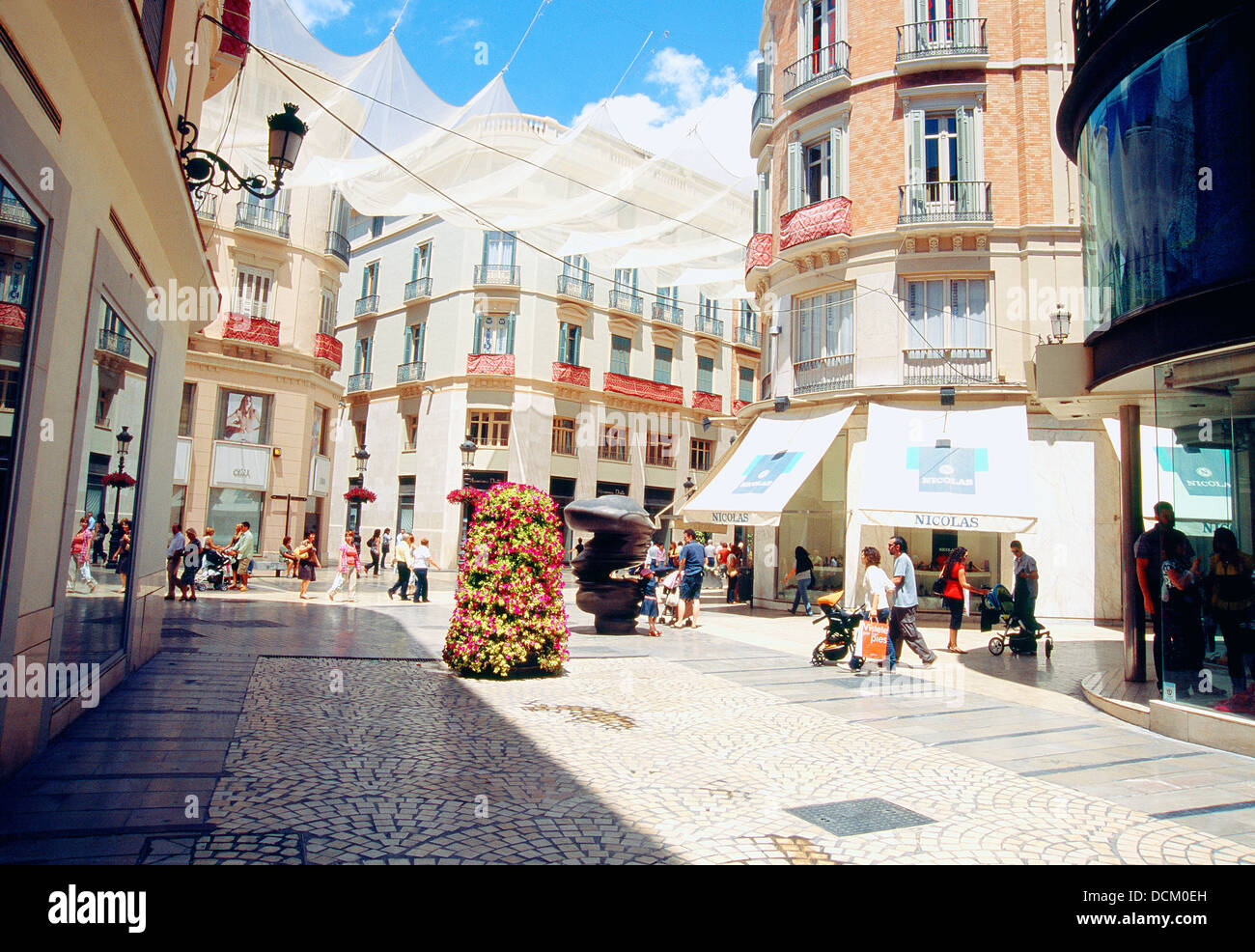 Marques de Larios Straße. Malaga, Andalusien, Spanien. Stockfoto