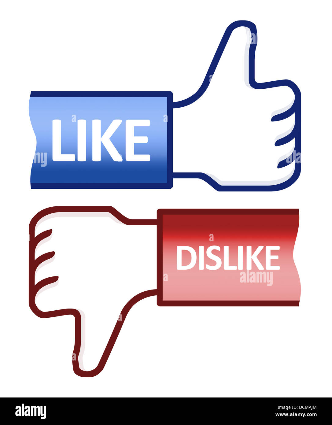 Thumb Up wie Abneigung Symbol Stockfoto