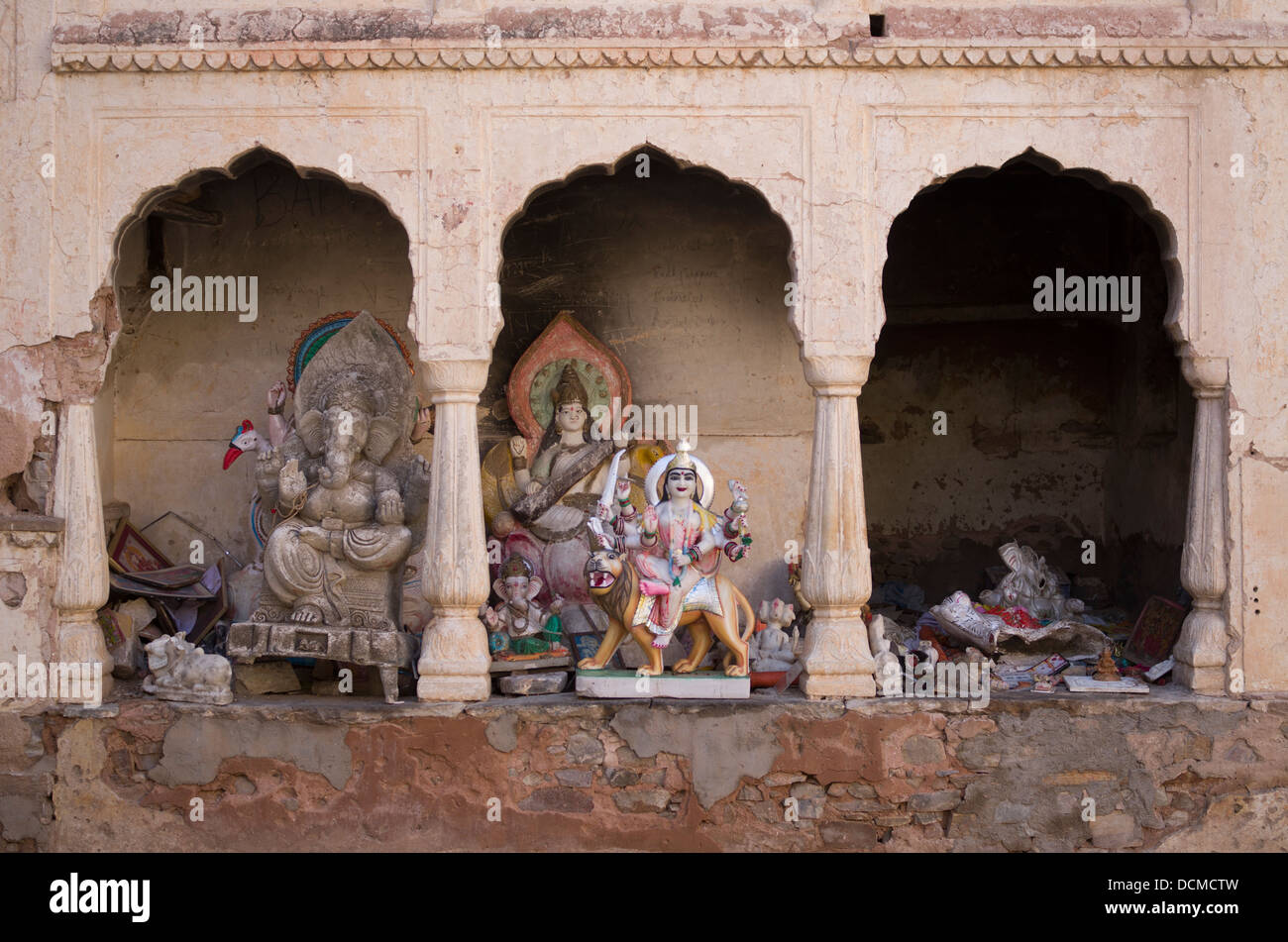 Hindustatuen Galta Affe Palace / Tempel - Jaipur, Rajasthan, Indien Stockfoto