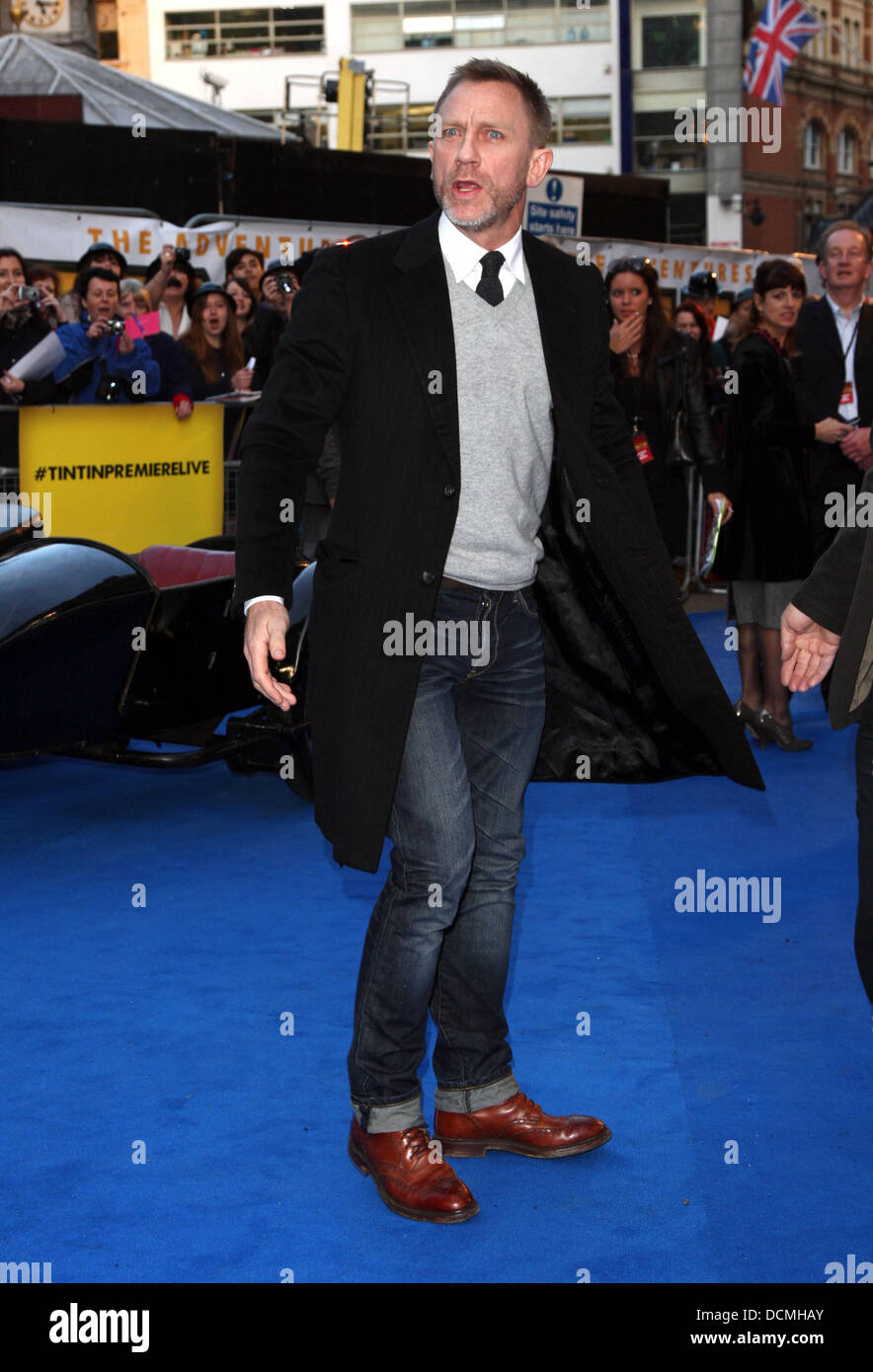 Daniel Craig die britischen Film-Premiere von "die Abenteuer von Tim und Struppi: das Geheimnis der Einhorn" statt im Odeon West End - Ankünfte London, England - 23.10.11 Stockfoto