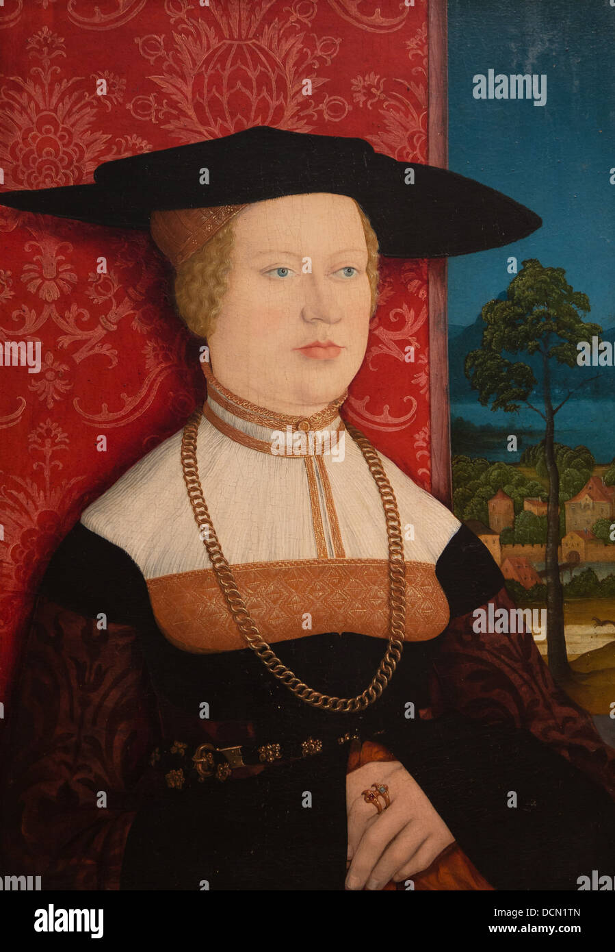 16. Jahrhundert - Margaret Vohlin, Ehefrau von Hans Roth - Bernhard Strigel (1527) - nationale Galerie - Washington Öl auf Holz Stockfoto