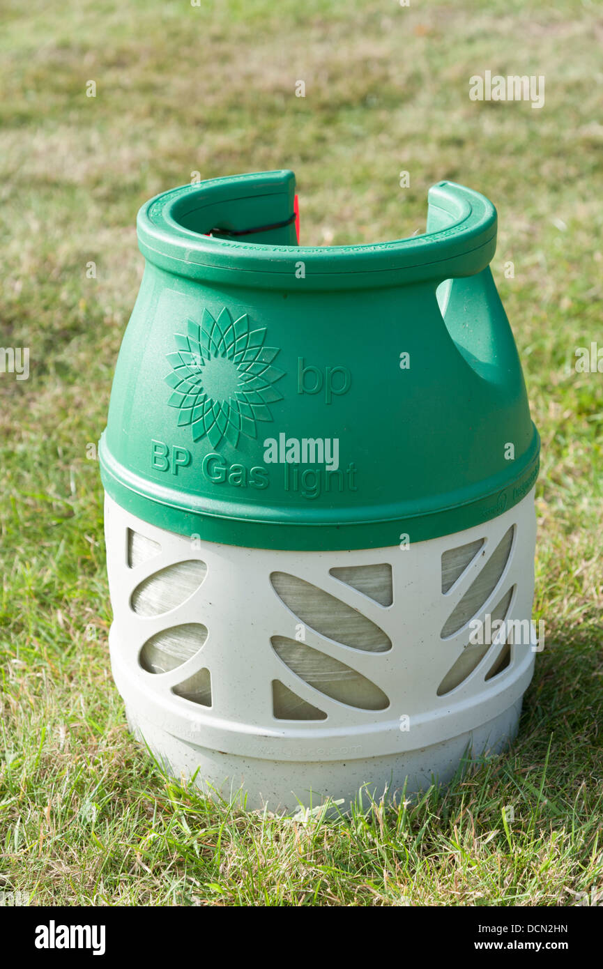 Ein BP Gaslight Kunststoff leichte tragbare Propan camping Gasflasche  Stockfotografie - Alamy