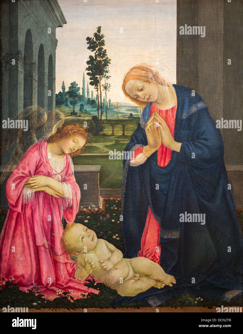 15. Jahrhundert - die Anbetung des Kindes, 1475 - Filippino Lippi Philippe Sauvan-Magnet / aktive Museum Stockfoto