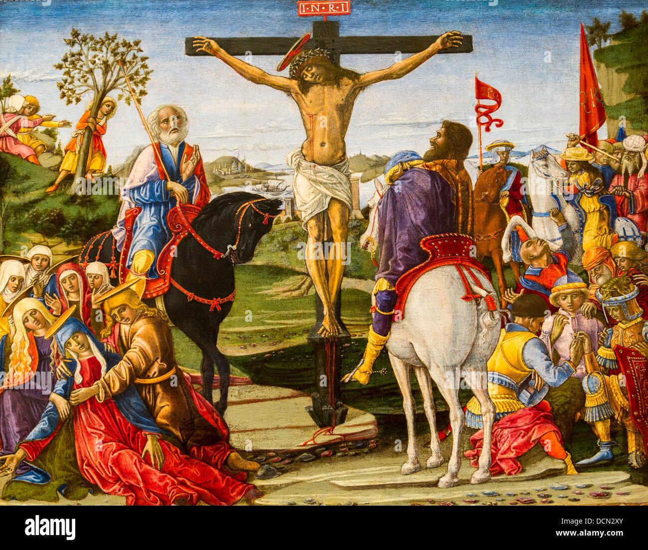 15. Jahrhundert - Kreuzigung, 1491 - Benvenuto di Giovanni Philippe Sauvan-Magnet / aktive Museum Stockfoto