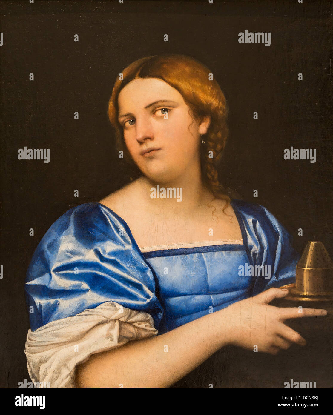 16. Jahrhundert - Porträt einer jungen Frau als eine Weise Jungfrau, 1510 - Sebastiano del Piombo Philippe Sauvan-Magnet / aktive Museum Stockfoto
