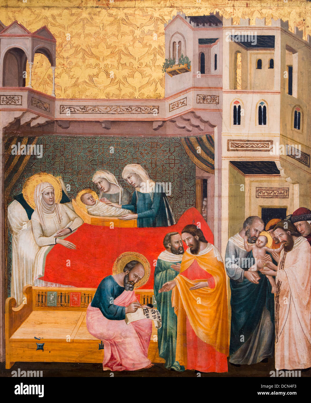 14. Jahrhundert - Szenen vom Leben von Johannes dem Täufer, um 1330 Meister des Lebens von Johannes dem Täufer Stockfoto