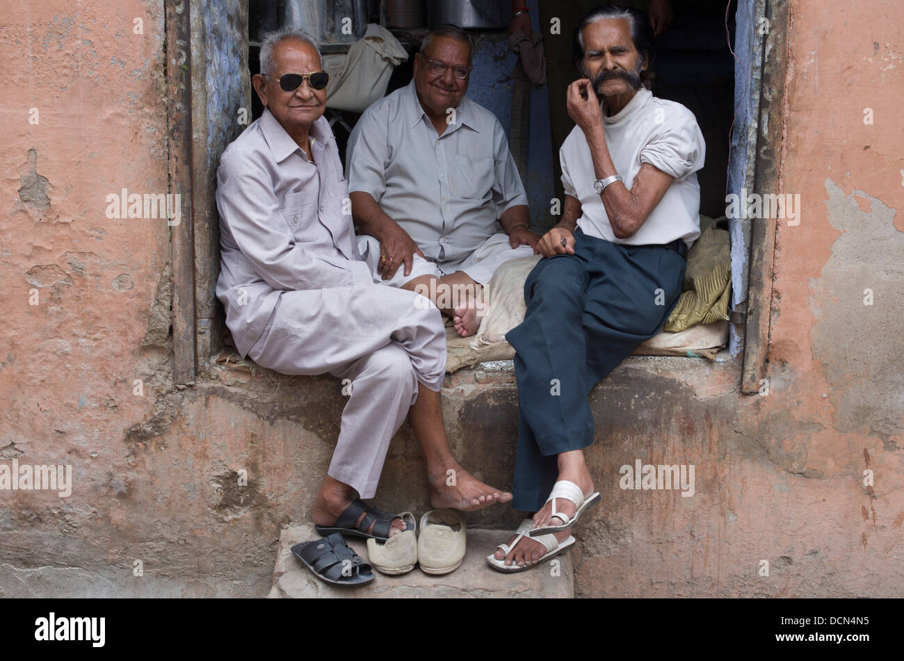 Rajashtan 3 indischen Freunde - Jodhpur, Indien Stockfoto