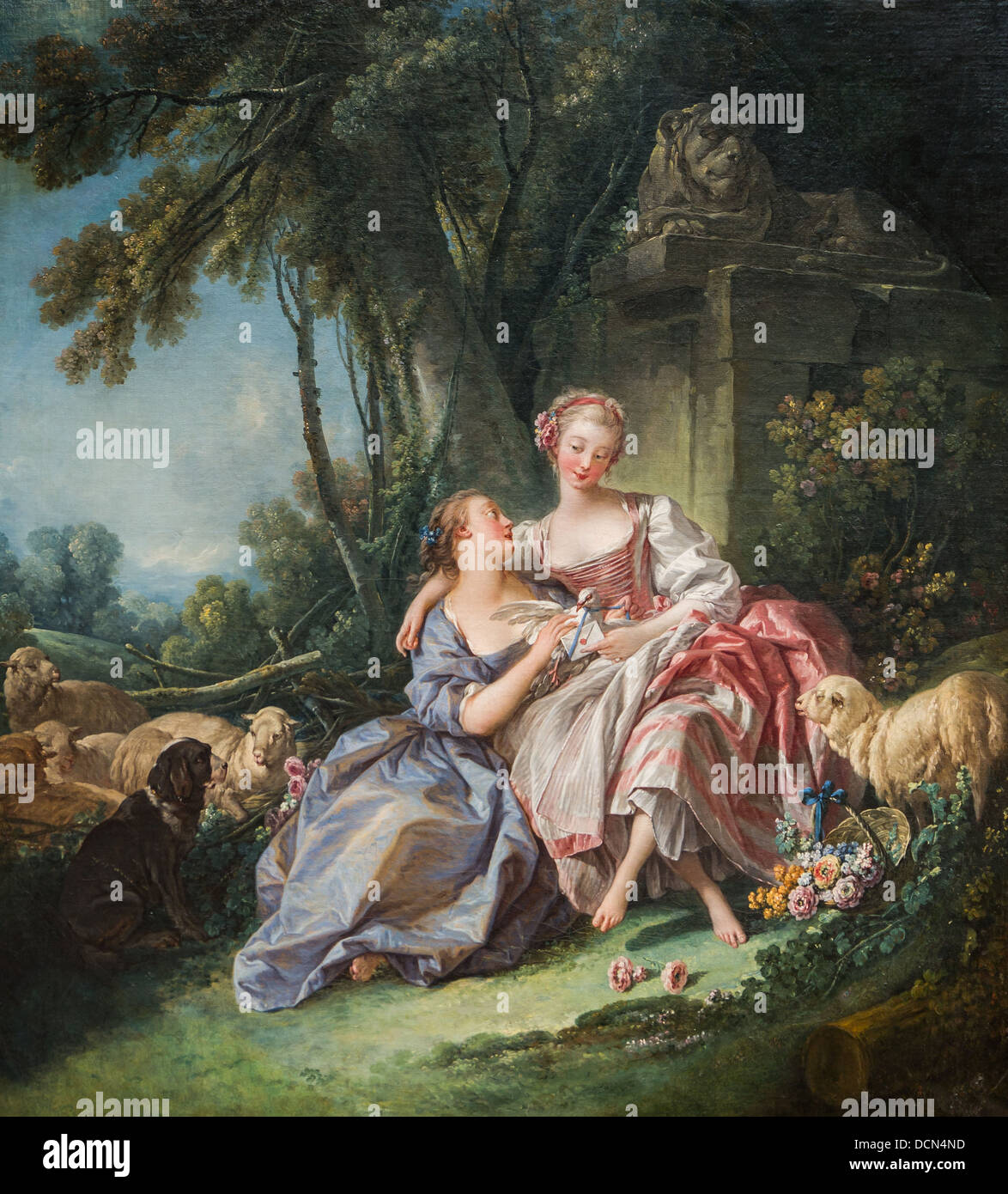 18. Jahrhundert - The Love Letter, 1750 - François Boucher Philippe Sauvan-Magnet / aktive Museum Stockfoto
