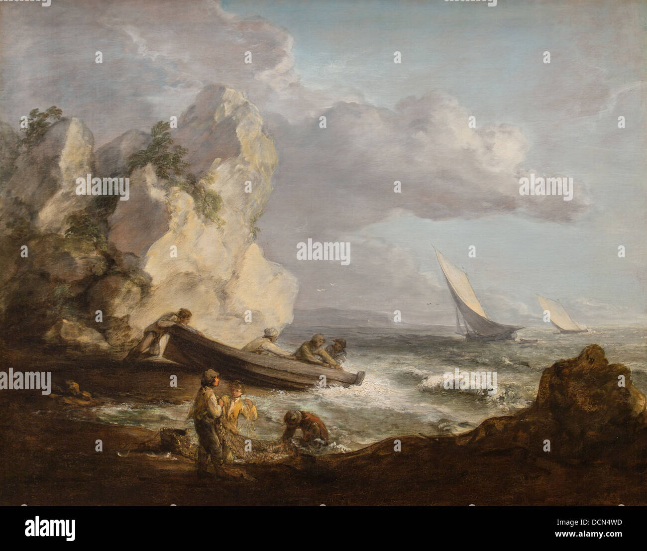 18. Jahrhundert - Meeresstrand mit Fischer, 1781 - Thomas Gainsborough Philippe Sauvan-Magnet / aktive Museum Stockfoto