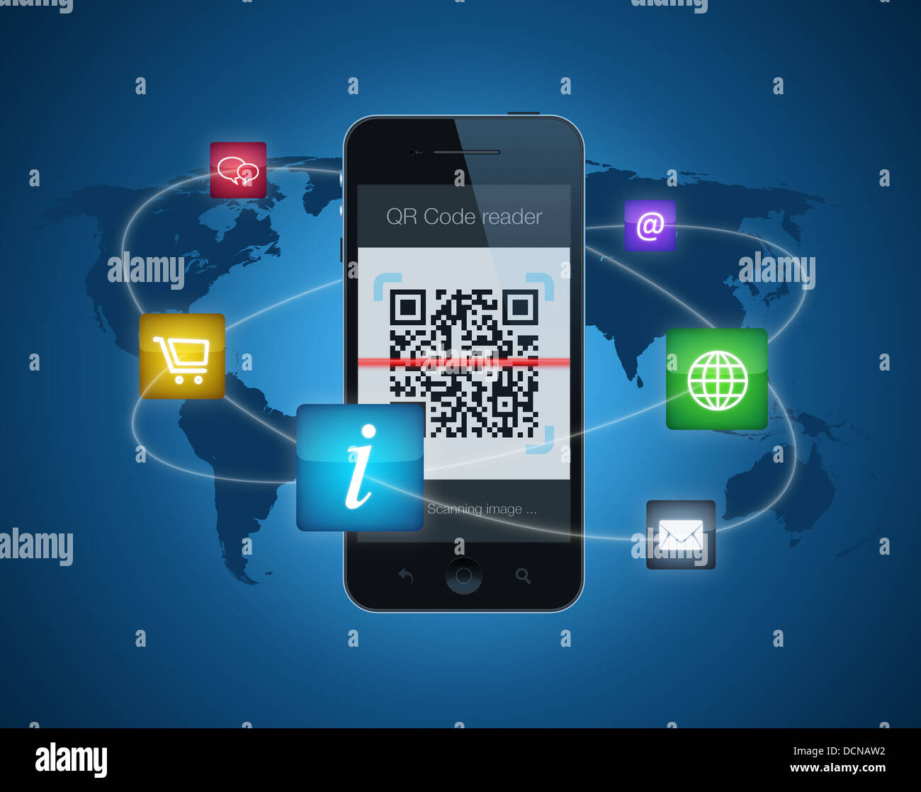 QR-Code-Informationen-Konzept Stockfoto