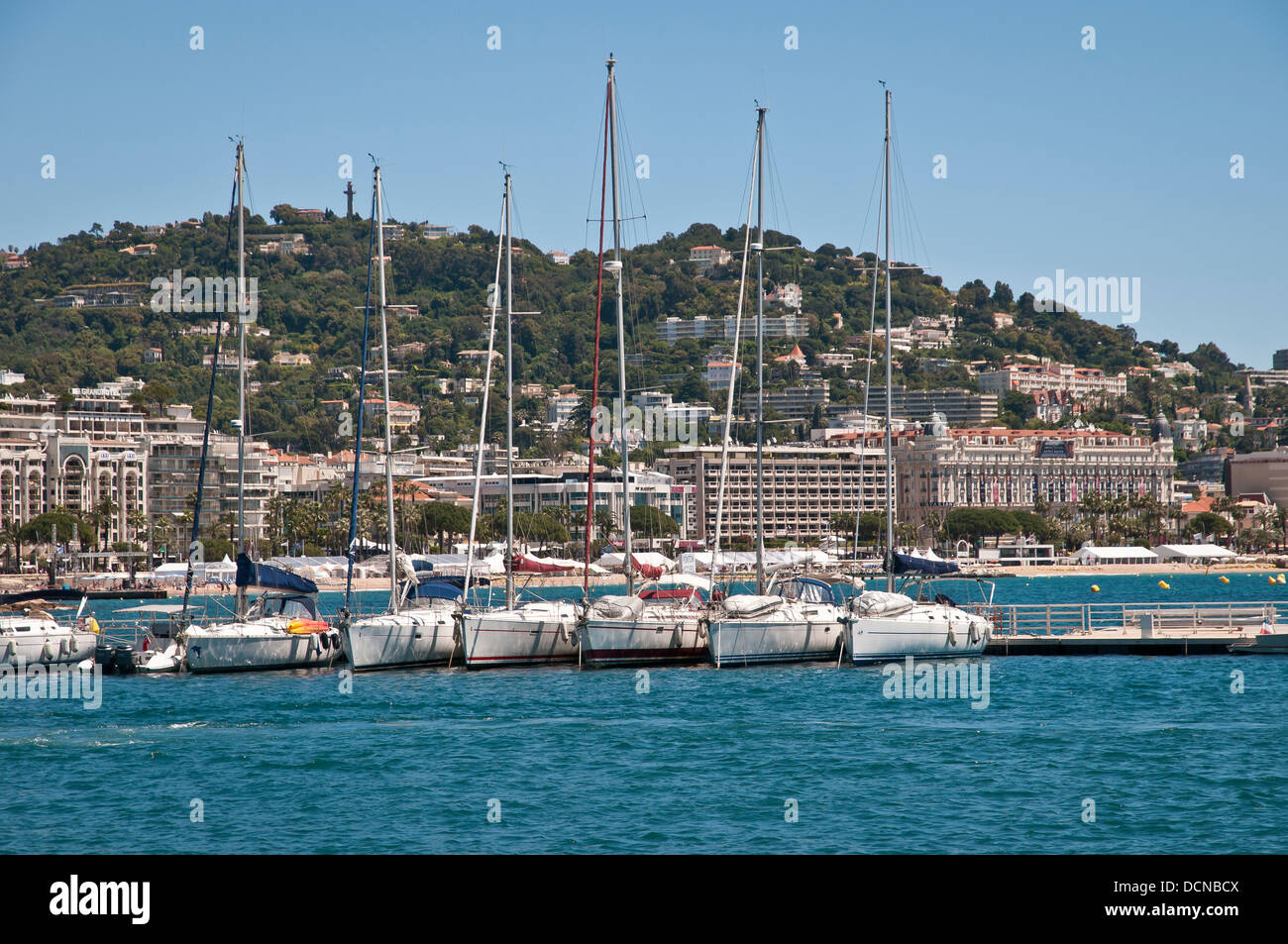 Panorama von Cannes Kosten, Cannes, Côte d ' Azur, Frankreich Stockfoto