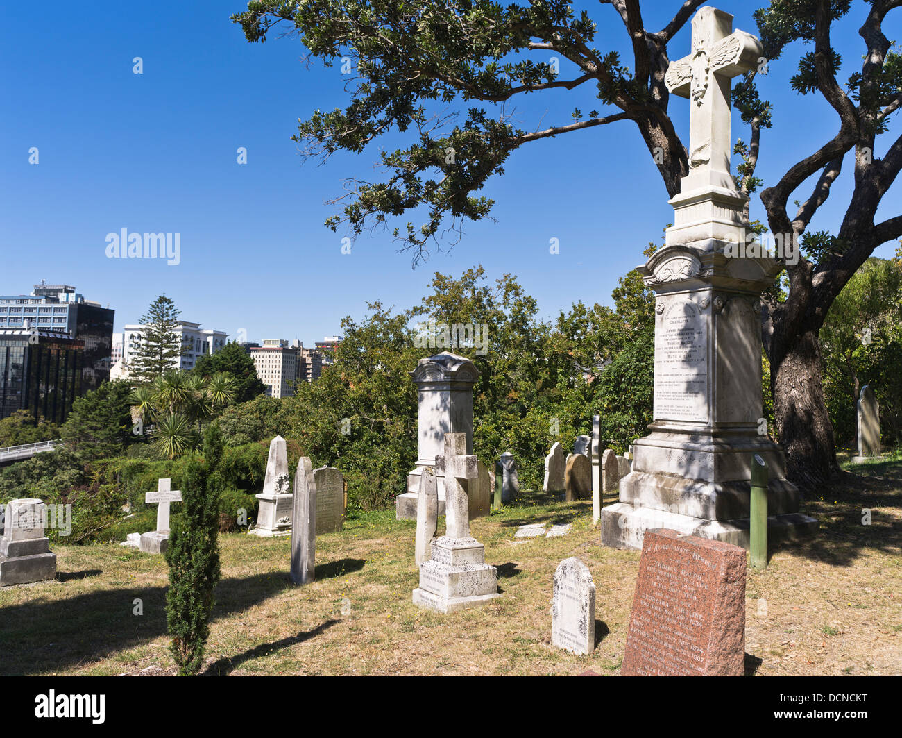 dh Bolton Street WELLINGTON NEW ZEALAND alte Bolton Street Erinnerungsparkkirchhof historischen Friedhof Stockfoto