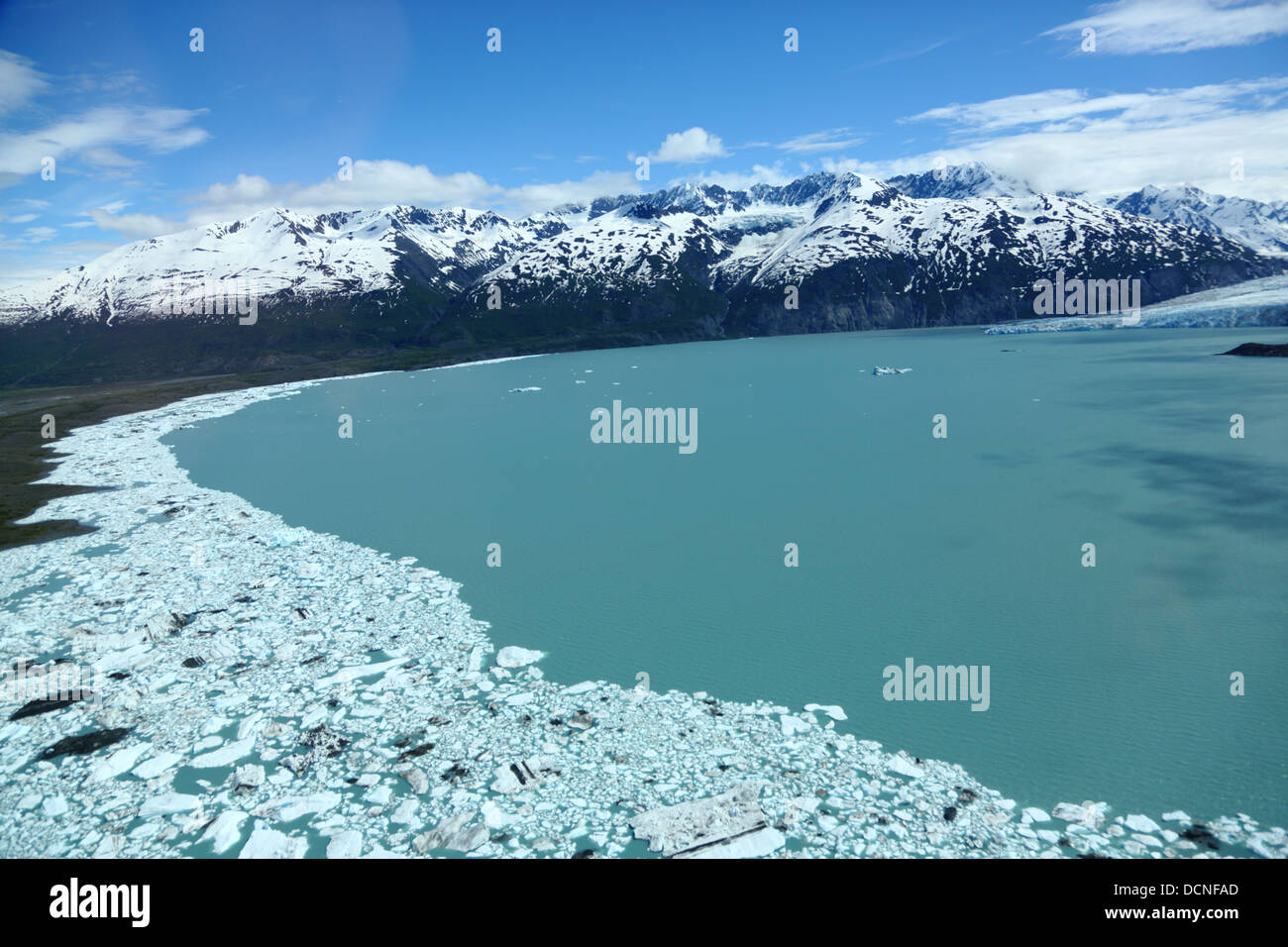 Luftaufnahme des inneren Lake George in der Nähe von Anchorage, Alaska Stockfoto