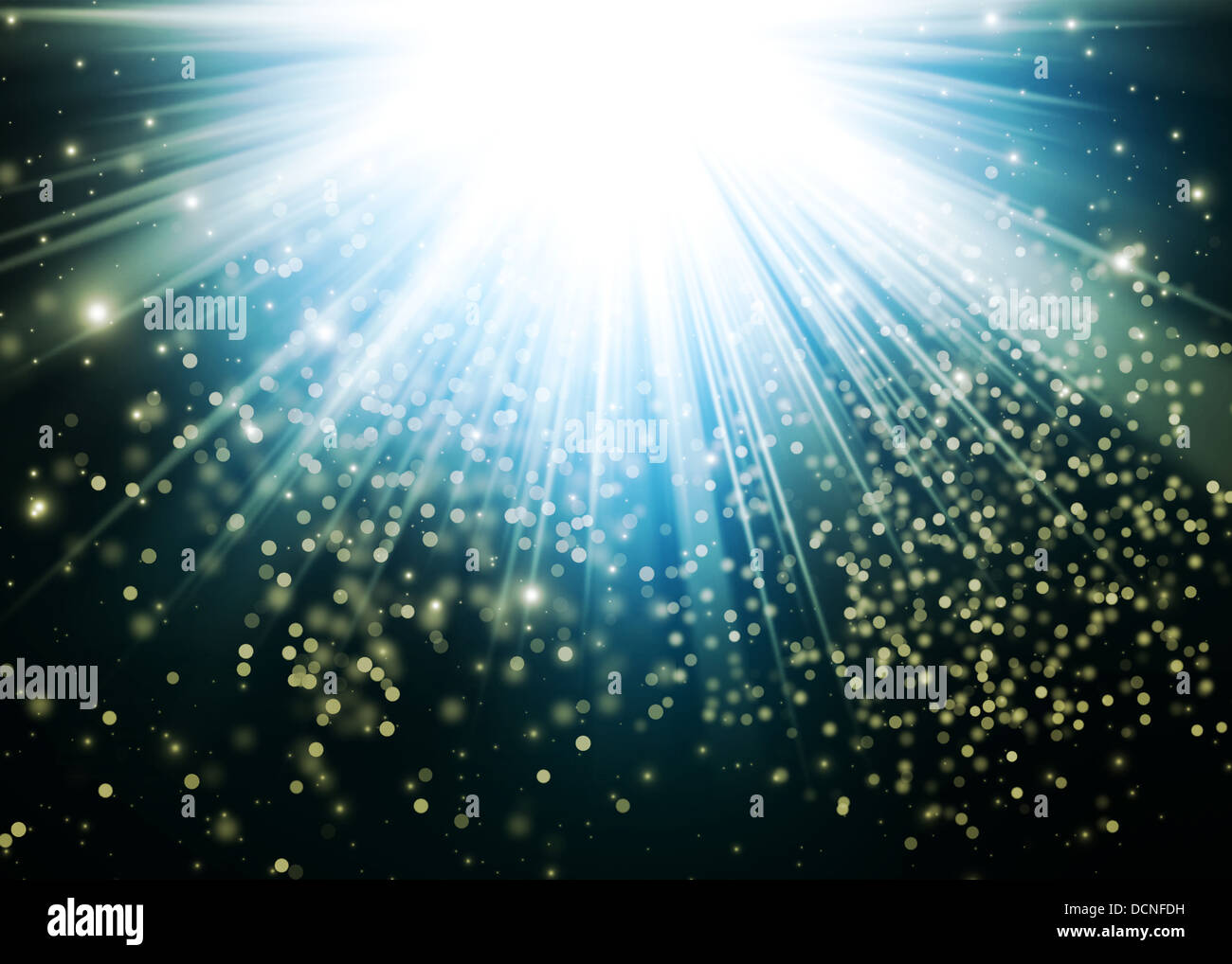 Abstrakte magische Licht und Sterne Hintergrund Stockfoto