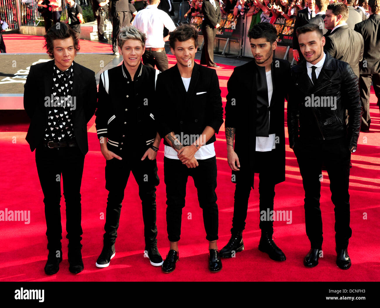 London, UK. 20. August 2013. EINE Richtung besucht die Premiere von One Direction ist dies uns an das Empire Leicester Square in London. 20.08.13 © Peter Phillips/Alamy Live News Stockfoto