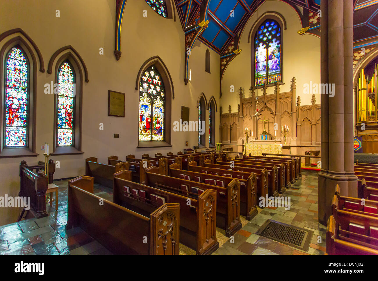 Innenraum der St. Pauls Kathedrale in Buffalo New York Vereinigte Staaten Stockfoto