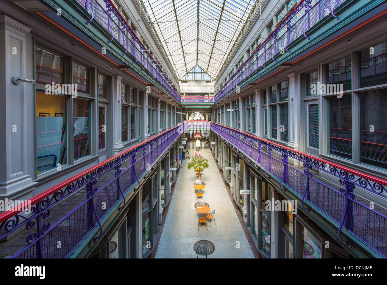 Innenraum der Markt Arcade-entworfen von Edward B. Green erbaut 1892, in der Stadt Buffalo New York Vereinigte Staaten Stockfoto