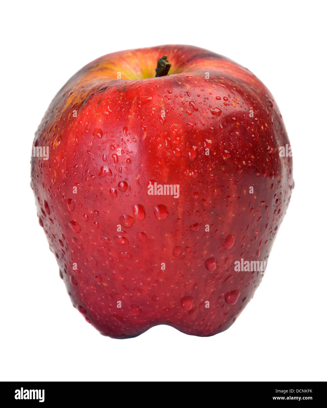 Einzigen Red Delicious Apfel isoliert Stockfoto