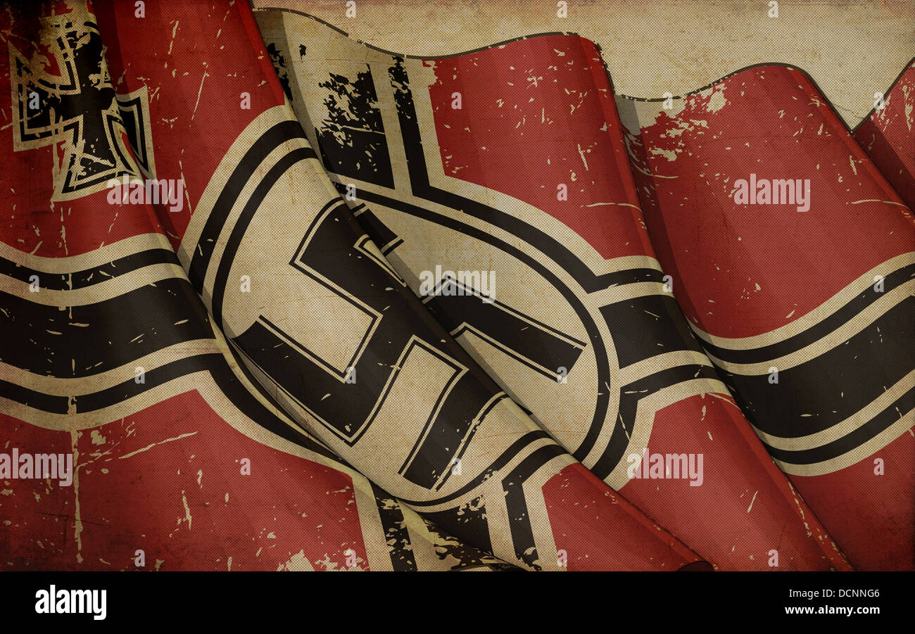 Deutscher Krieg Ensign 1938-1945 alten Papier Stockfoto