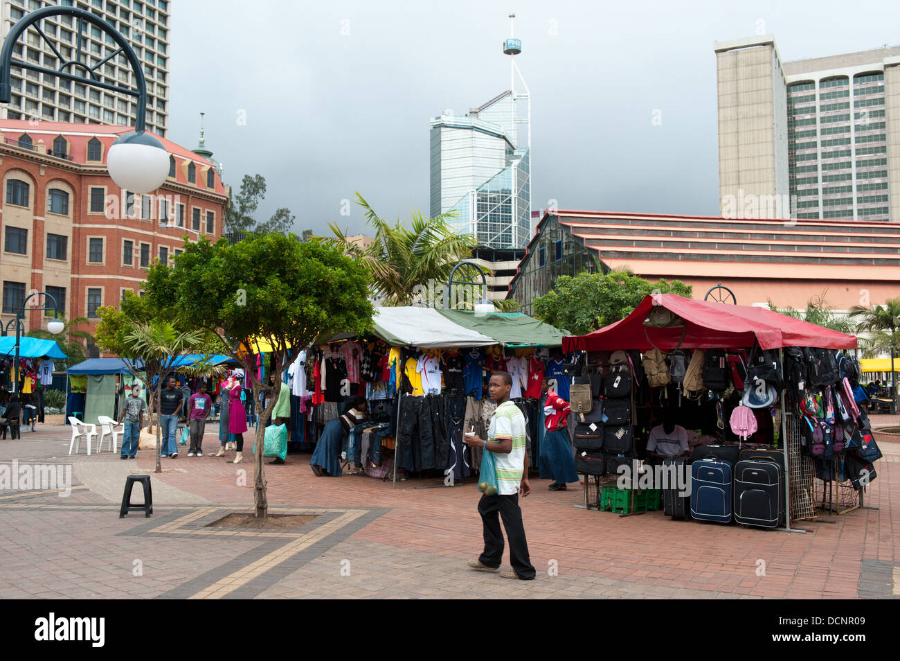 Markt am Workshop Einkaufszentrum, Durban, Südafrika Stockfoto
