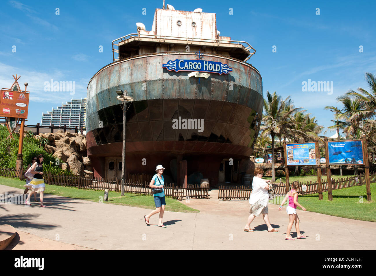 Cargo Hold Restaurant im uShaka Marine World, Durban, Südafrika Stockfoto