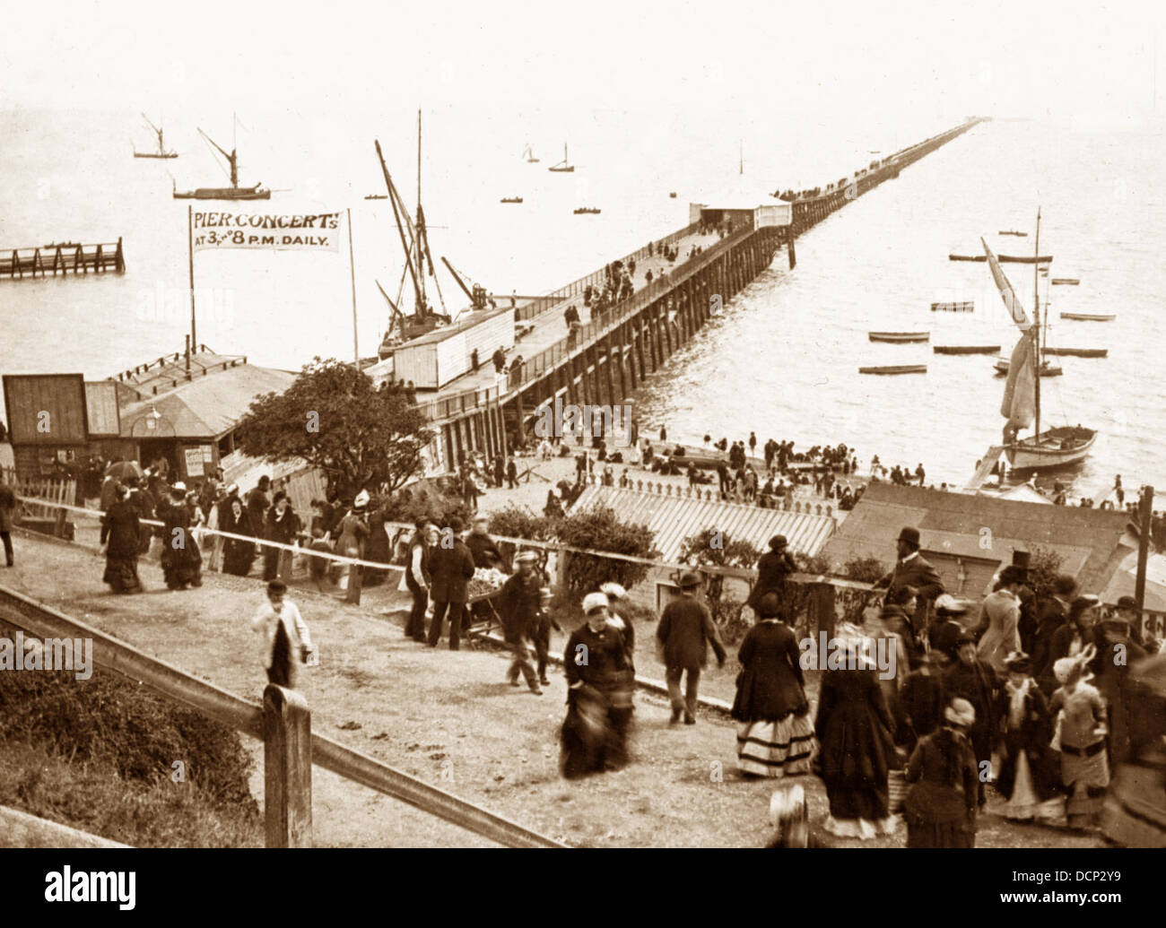Southend Pier viktorianischen Zeit Stockfoto