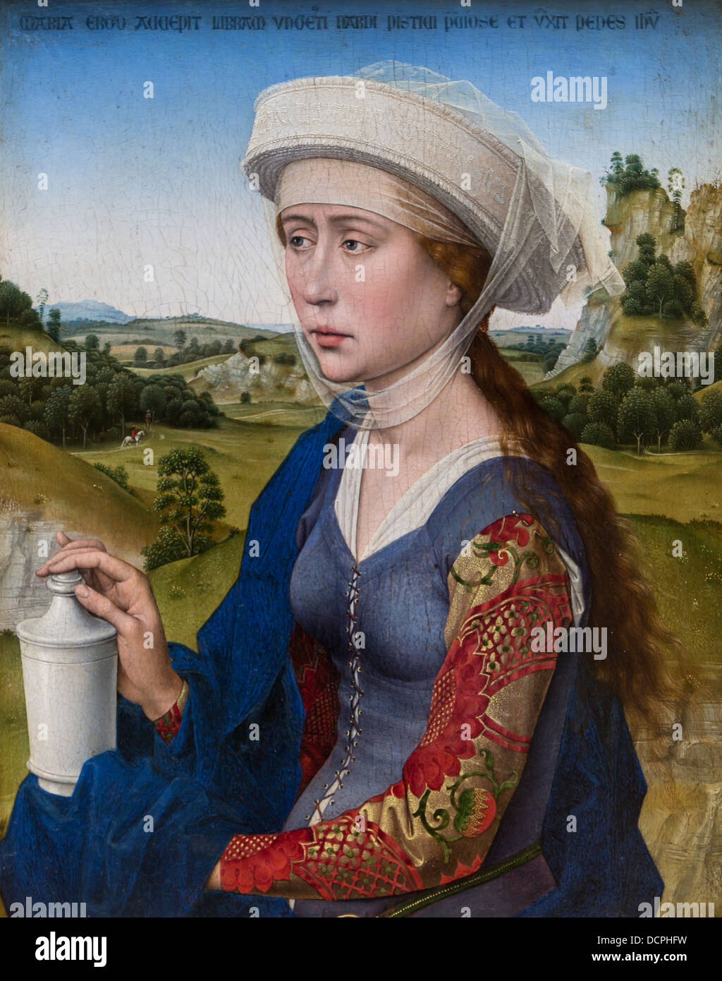15. Jahrhundert - rechten Teil das Triptychon der Familie Braque: Hl. Magdalena, 1450 Rogier van der Weyden Stockfoto