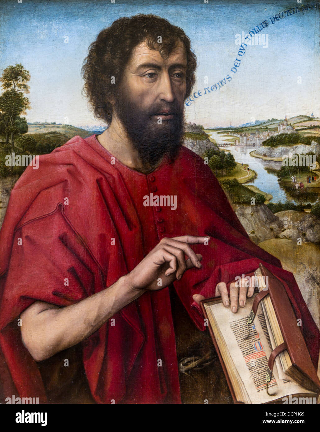 15. Jahrhundert - rechten Teil das Triptychon der Familie Braque: Sankt Johannes der Täufer, 1450 Rogier van der Weyden Stockfoto