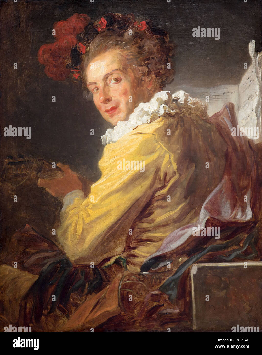 18. Jahrhundert - passen Porträt von Louis Richard De La Bretèche in eine Fantaisia, 1769 - Jean-Honoré Fragonard Stockfoto