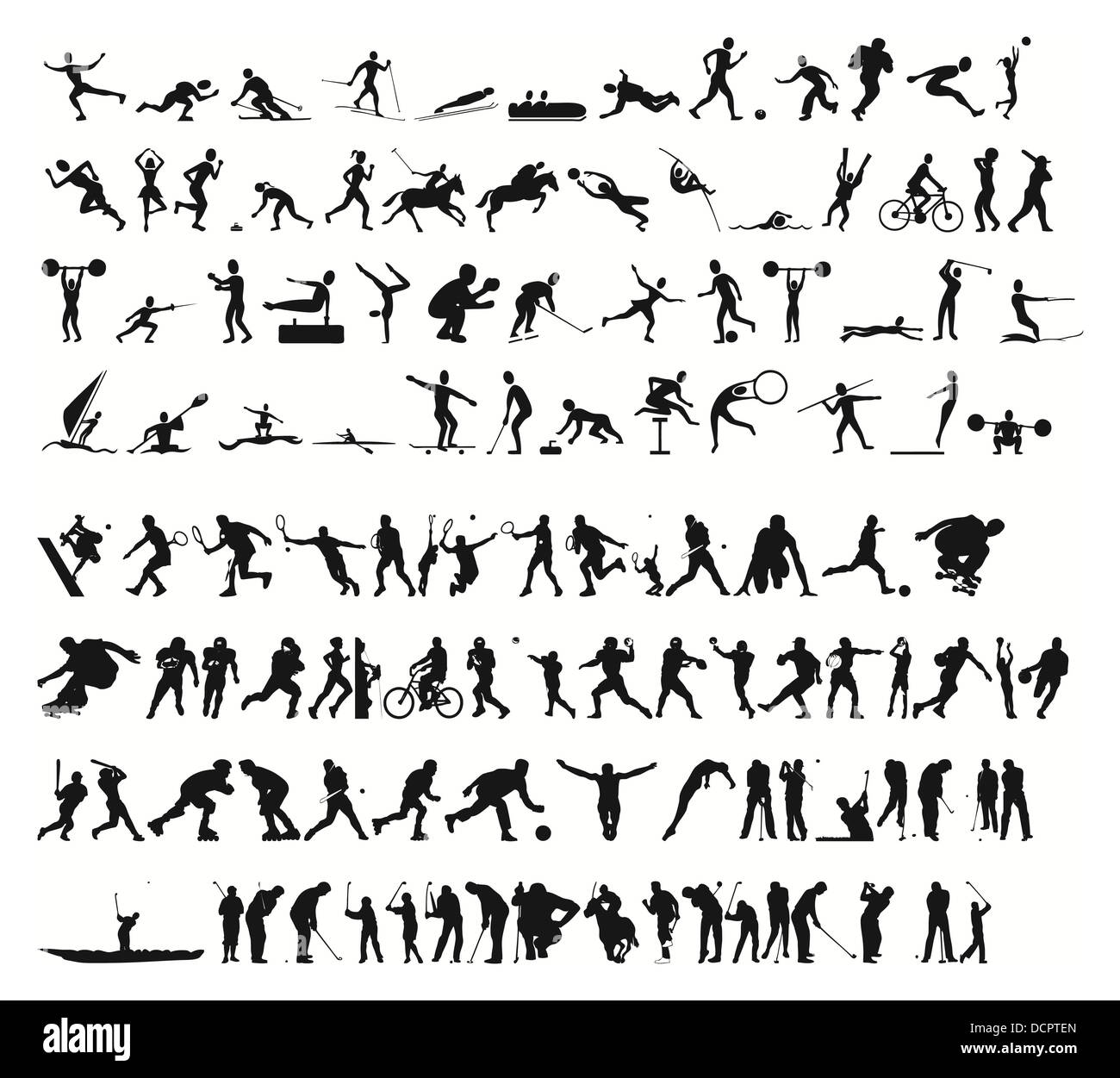 Sport-Silhouetten-Vektor Stockfoto